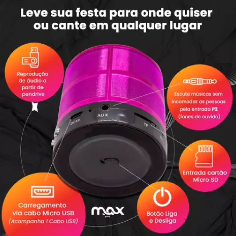 Mini Caixa De Som Bluetooth Sem Fio Portátil Potente